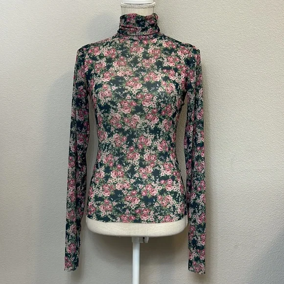 Zadie Power Mesh Turtleneck Top - Picture 3 of 7